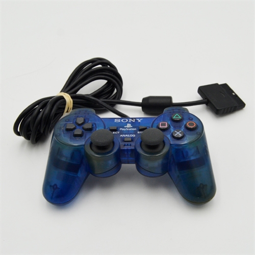 Playstation 2 Controller - Clear Blå - PS2 Tilbehør (B Grade) (Genbrug) 